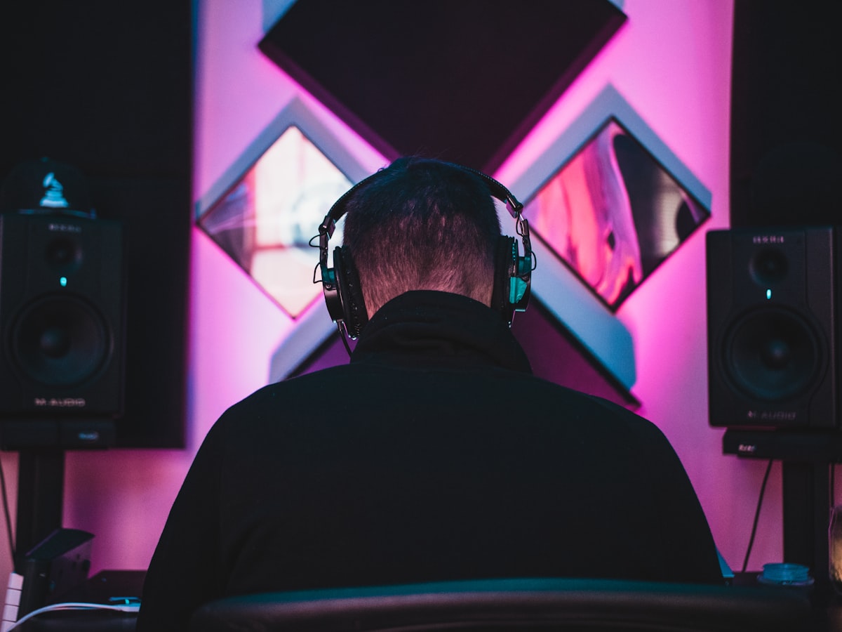 Estúdio de podcast profissional